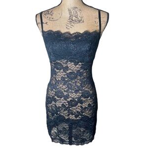 Y2K 1998 Victoria's Secret Black Lace Chemise